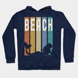 Retro Mermaid Beach Hoodie